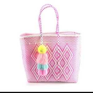 Squeeze de Citron Neon Pink Cocoles Large Citron Bag, Wooden Logo Tag Missing